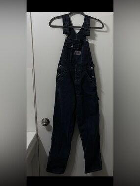 Women’s Ikeda Black Relaxed Denim Overalls - Classic Workwear Fit